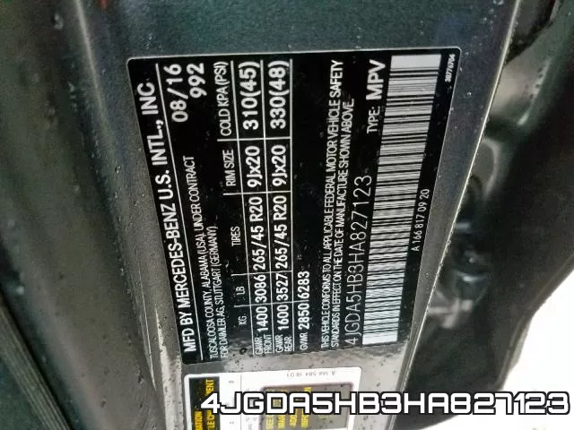 4JGDA5HB3HA827123 фото 2