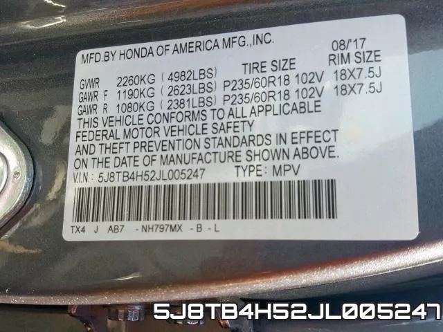 5J8TB4H52JL005247 фото 2