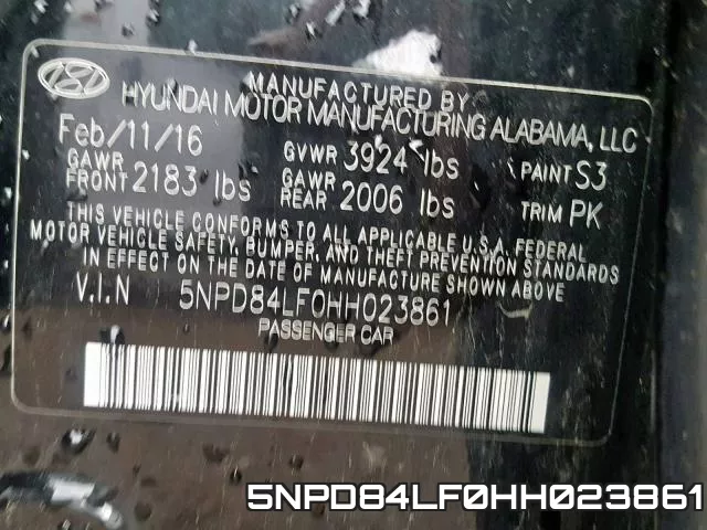 5NPD84LF0HH023861 фото 2
