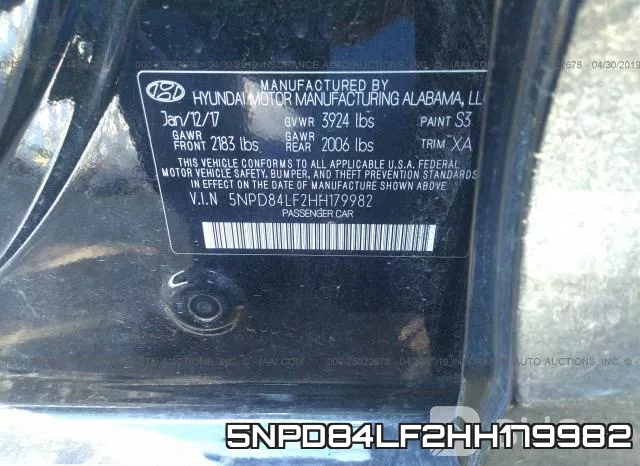 5NPD84LF2HH179982 фото 10