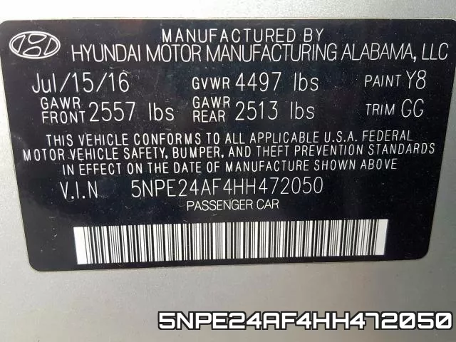 5NPE24AF4HH472050 фото 2