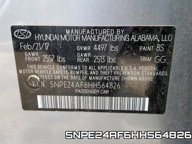 5NPE24AF6HH564826 фото 2