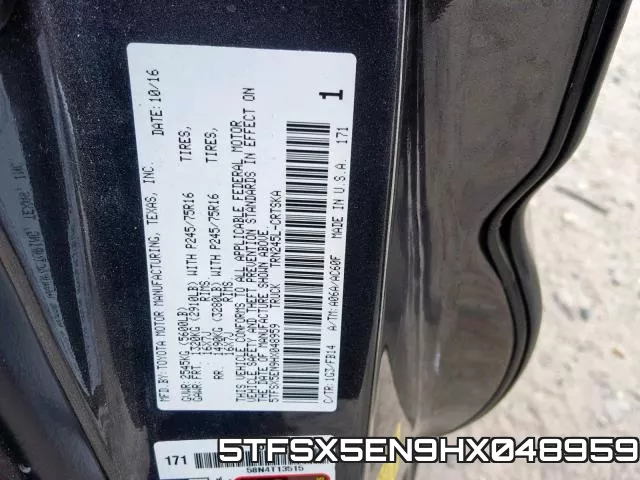 5TFSX5EN9HX048959 фото 2