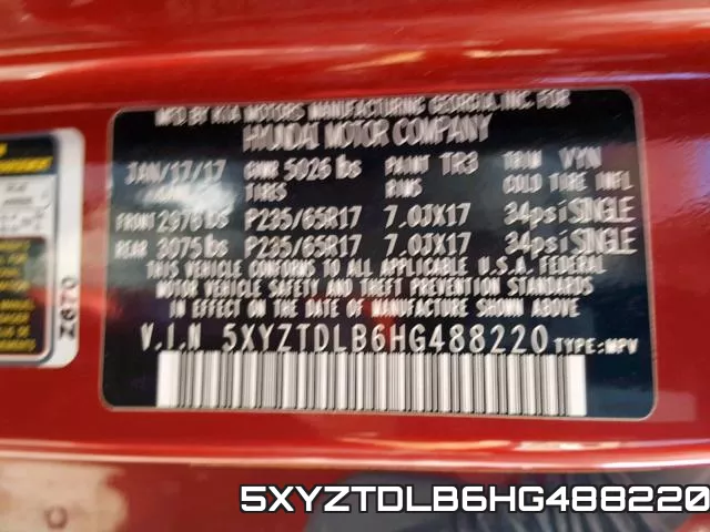 5XYZTDLB6HG488220 фото 2