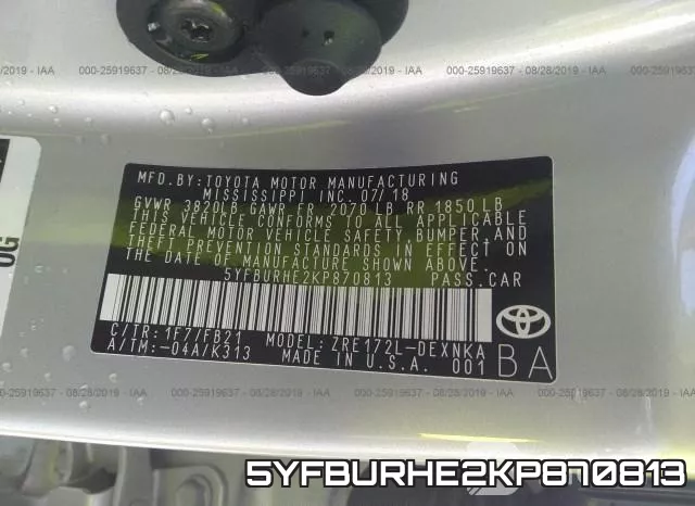 5YFBURHE2KP870813 фото 10