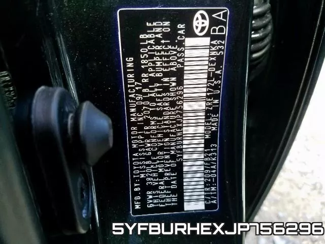 5YFBURHEXJP756296 фото 2