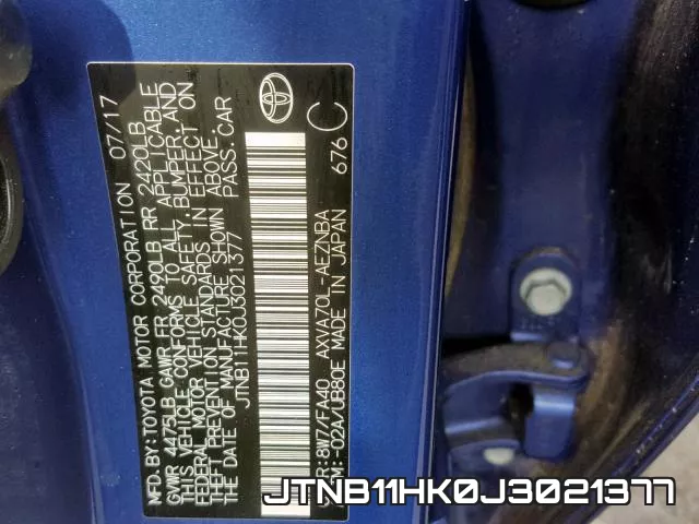 JTNB11HK0J3021377 фото 2