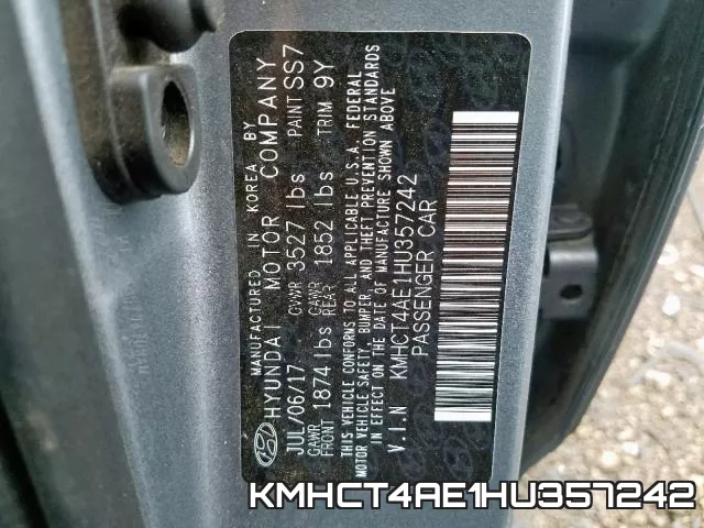 KMHCT4AE1HU357242 фото 2