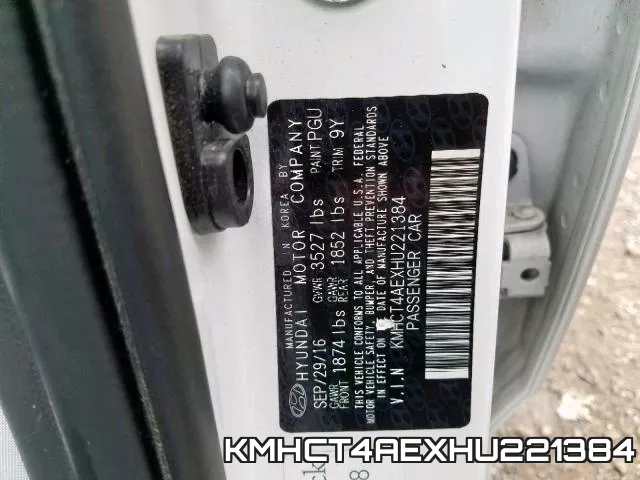 KMHCT4AEXHU221384 фото 2