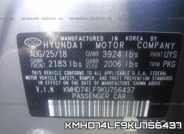 KMHD74LF9KU756437 фото 9