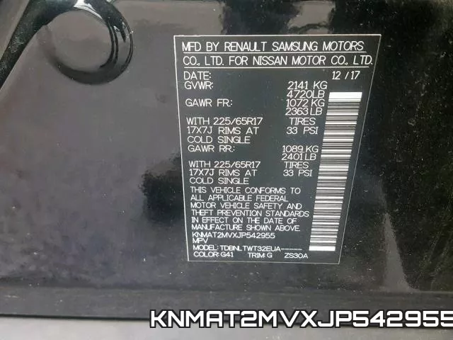 KNMAT2MVXJP542955 фото 2
