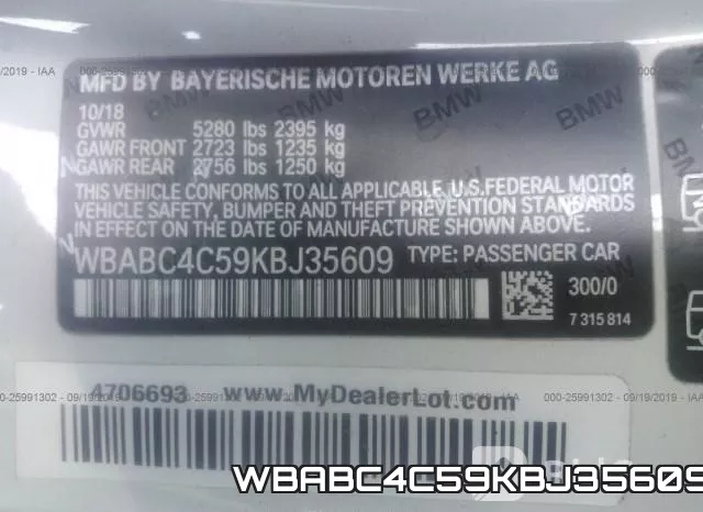 WBABC4C59KBJ35609 фото 10