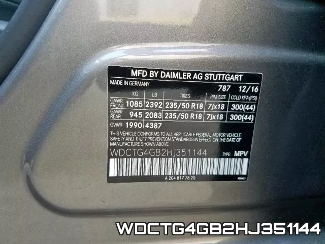 WDCTG4GB2HJ351144 фото 2