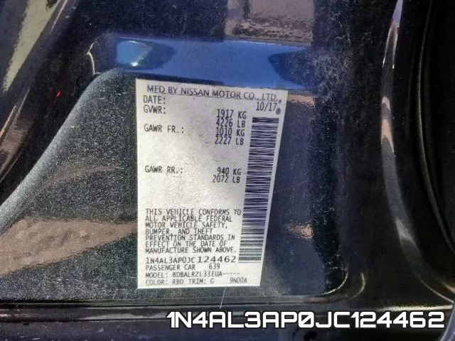1N4AL3AP0JC124462 фото 2