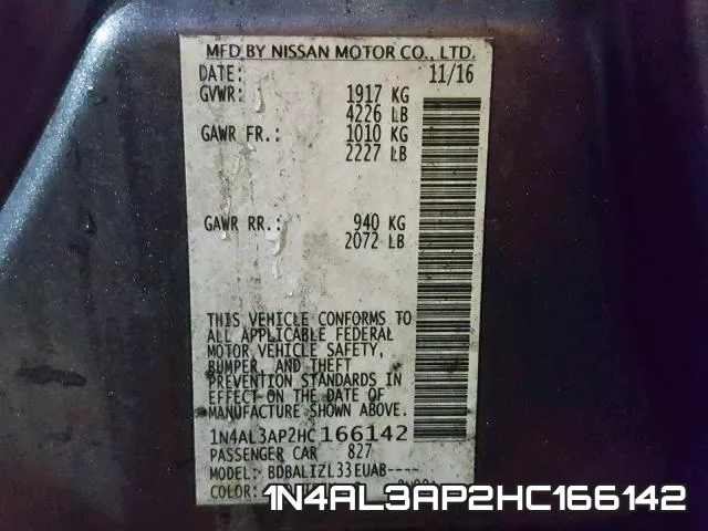 1N4AL3AP2HC166142 фото 2