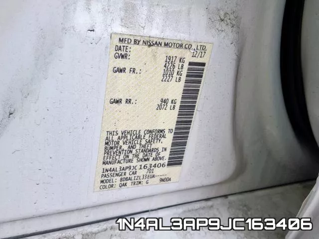 1N4AL3AP9JC163406 фото 2