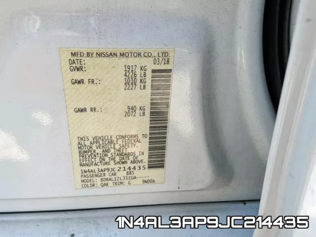 1N4AL3AP9JC214435 фото 2