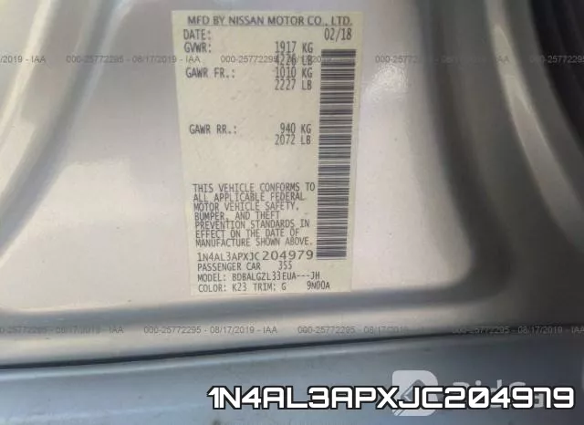 1N4AL3APXJC204979 фото 10