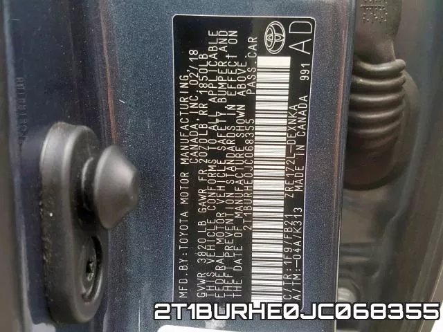 2T1BURHE0JC068355 фото 2