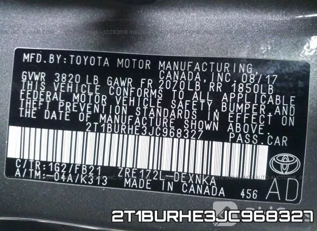 2T1BURHE3JC968327 фото 10