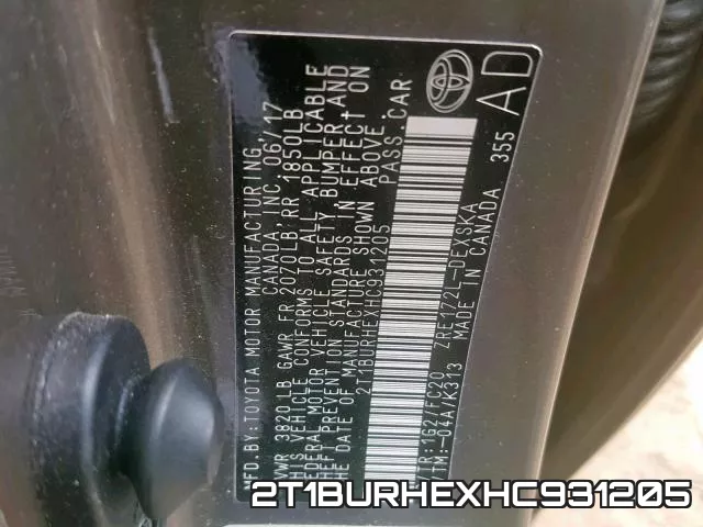 2T1BURHEXHC931205 фото 2