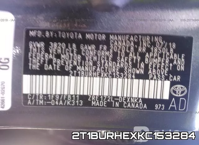 2T1BURHEXKC153284 фото 10