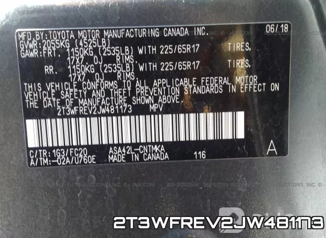 2T3WFREV2JW481173 фото 10
