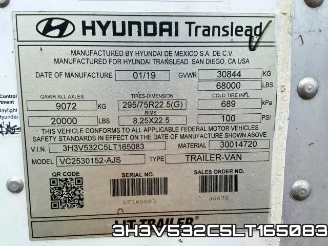 3H3V532C5LT165083 фото 2