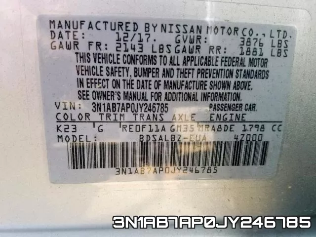 3N1AB7AP0JY246785 фото 2