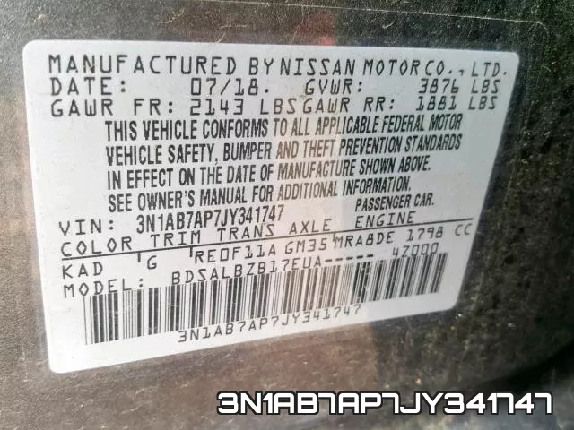 3N1AB7AP7JY341747 фото 2