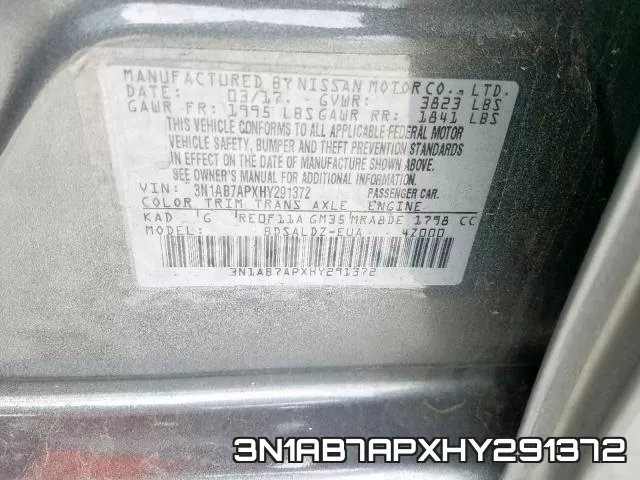 3N1AB7APXHY291372 фото 2