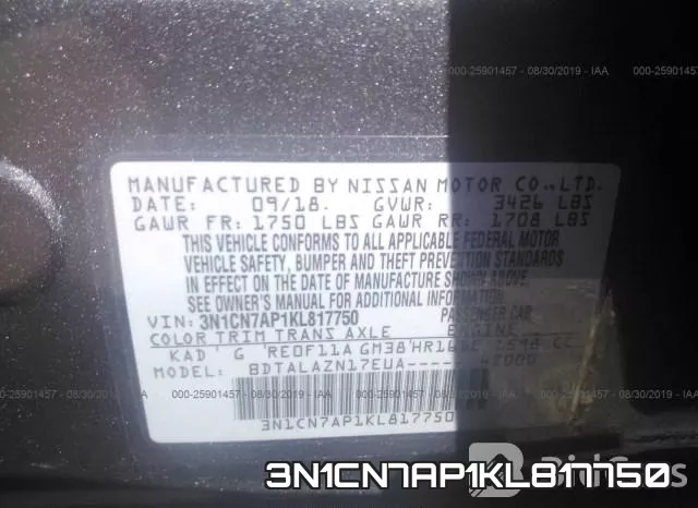 3N1CN7AP1KL817750 фото 10