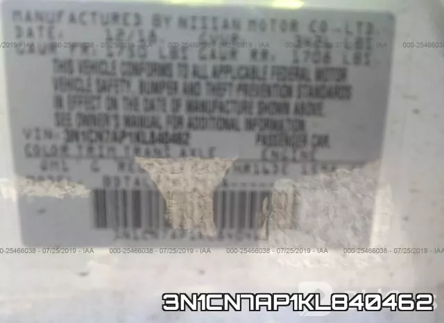 3N1CN7AP1KL840462 фото 10