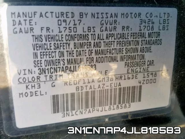 3N1CN7AP4JL818583 фото 2
