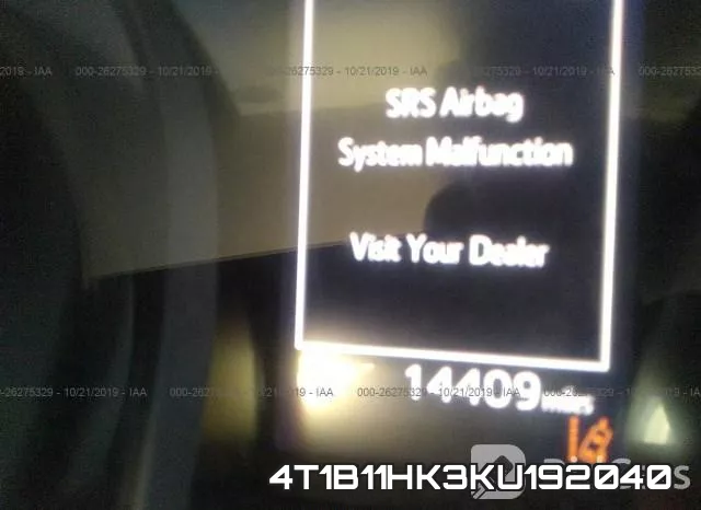 4T1B11HK3KU192040 фото 8