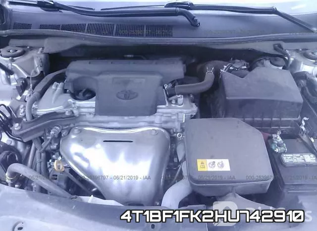4T1BF1FK2HU742910 фото 2
