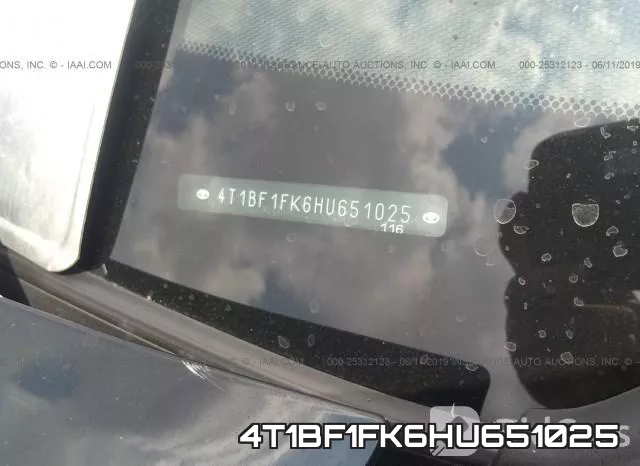 4T1BF1FK6HU651025 фото 10