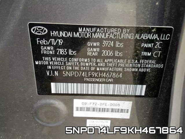 5NPD74LF9KH467864 фото 2