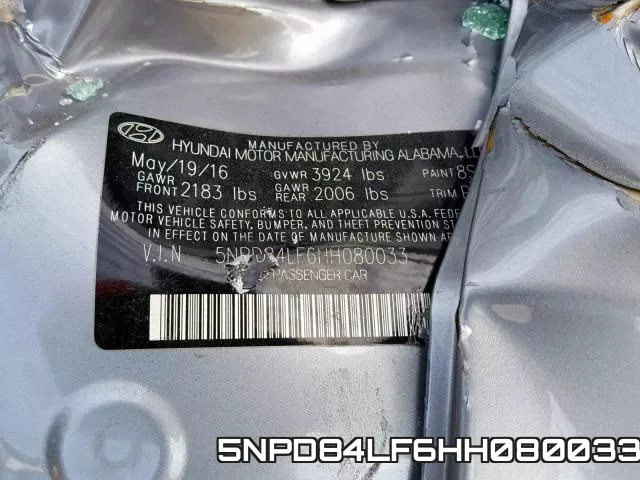 5NPD84LF6HH080033 фото 2