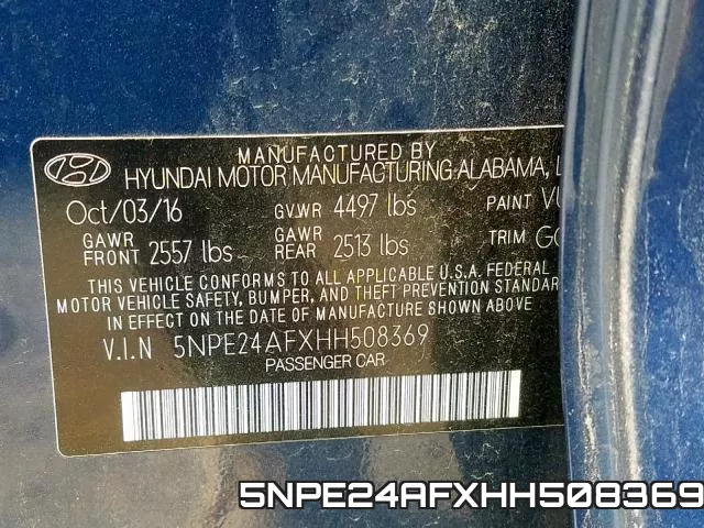 5NPE24AFXHH508369 фото 2