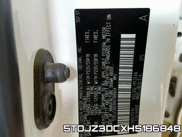 5TDJZ3DCXHS186848 фото 2