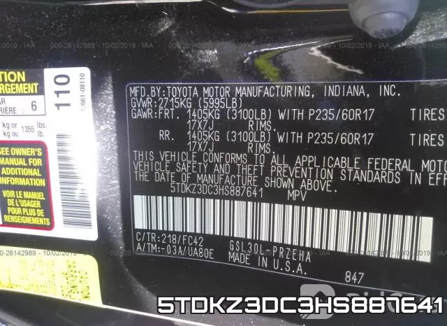 5TDKZ3DC3HS887641 фото 10