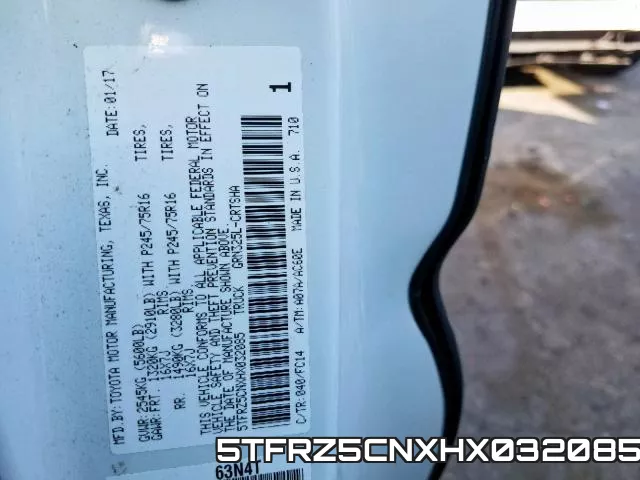 5TFRZ5CNXHX032085 фото 2