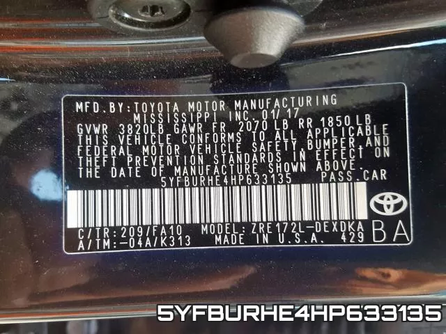 5YFBURHE4HP633135 фото 2