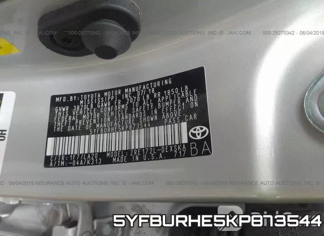 5YFBURHE5KP873544 фото 10
