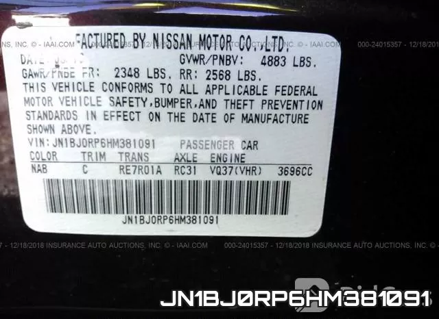 JN1BJ0RP6HM381091 фото 10