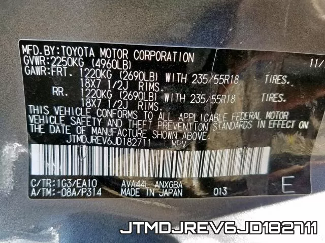 JTMDJREV6JD182711 фото 2
