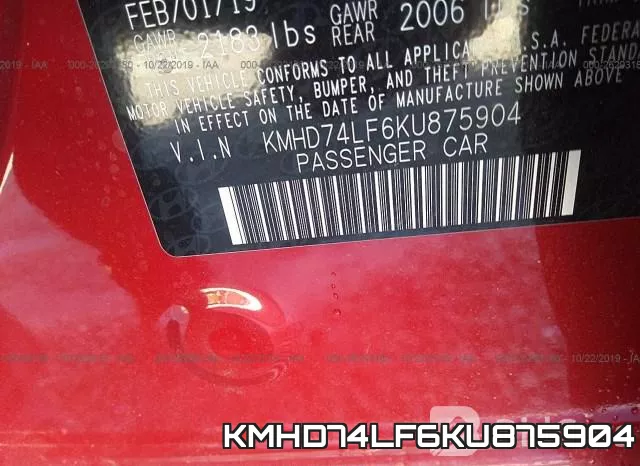 KMHD74LF6KU875904 фото 10
