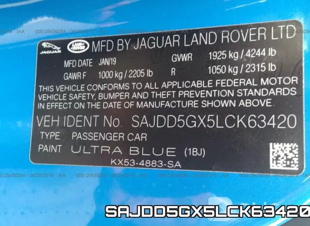 SAJDD5GX5LCK63420 фото 10