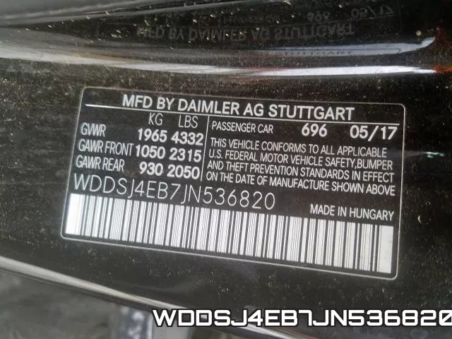 WDDSJ4EB7JN536820 фото 2